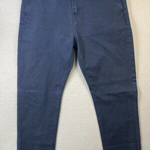 7 For All Mankind Chino Pant Mens 33 Navy Blue  AT1902226 33x30 Stretch Straight
